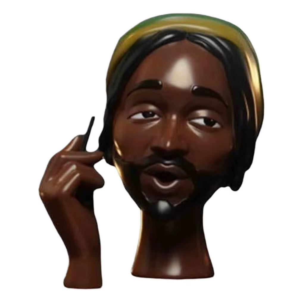 Headscents-Head Incense Burner Black Woman Resin Incense Censer Incense Stick Holder for Living Room Bedroom Office