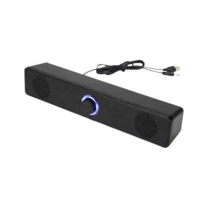 Redragon GS560 Adiemus RGB USB Desktop Soundbar, 2.0 Channel Computer Speaker with Dynamic Lighting Bar Audio-Light Sync/Display