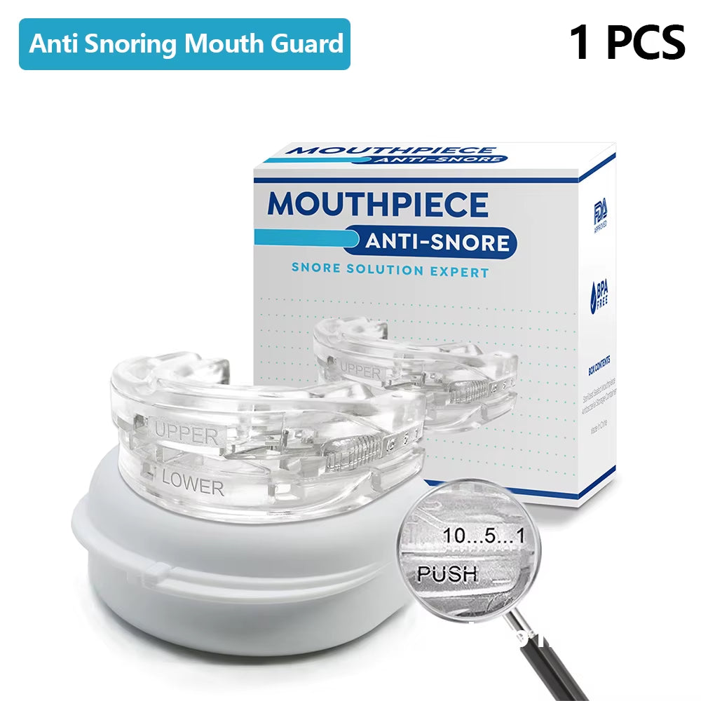 Anti Snoring Bruxism Mouth Guard Improve Sleeping Teeth Bruxism Sleeping anti Snoring and Apnea Snoring Device to Stop Snoring