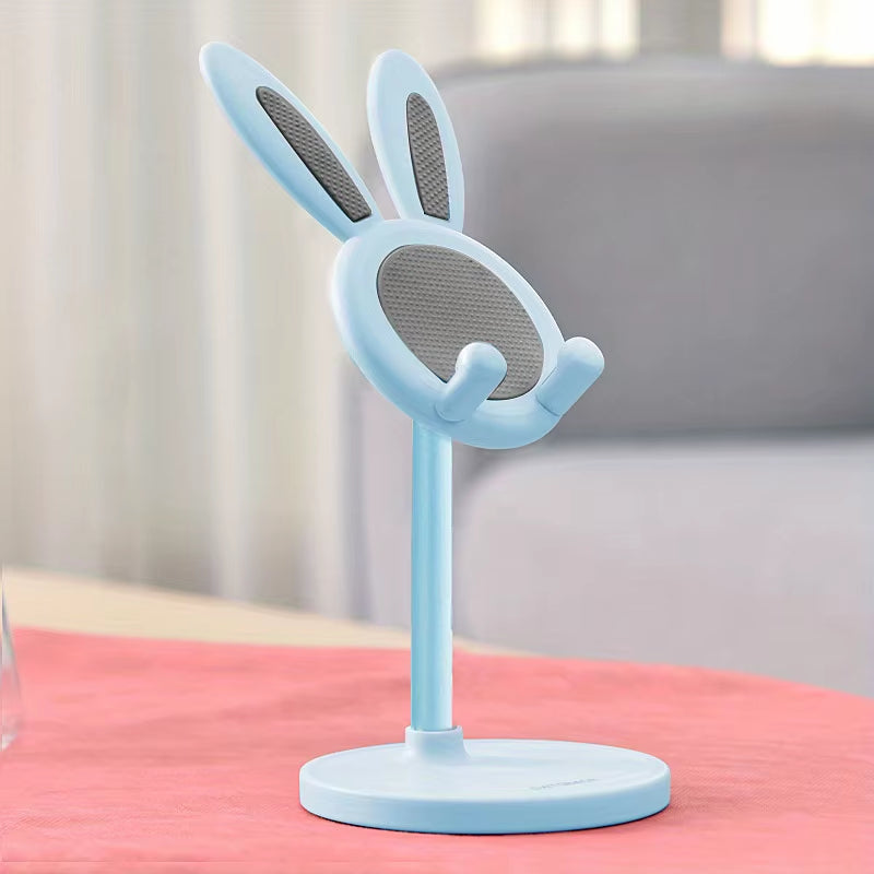 Cute Rabbit Mobile Phone Stand Adjustable Desktop Holder for Iphone Samsung Xiaomi Ipad Switch Desk Office Home Portable Stand