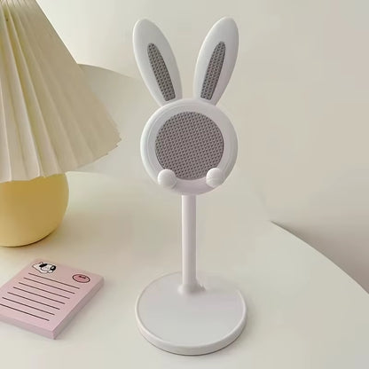 Cute Rabbit Mobile Phone Stand Adjustable Desktop Holder for Iphone Samsung Xiaomi Ipad Switch Desk Office Home Portable Stand